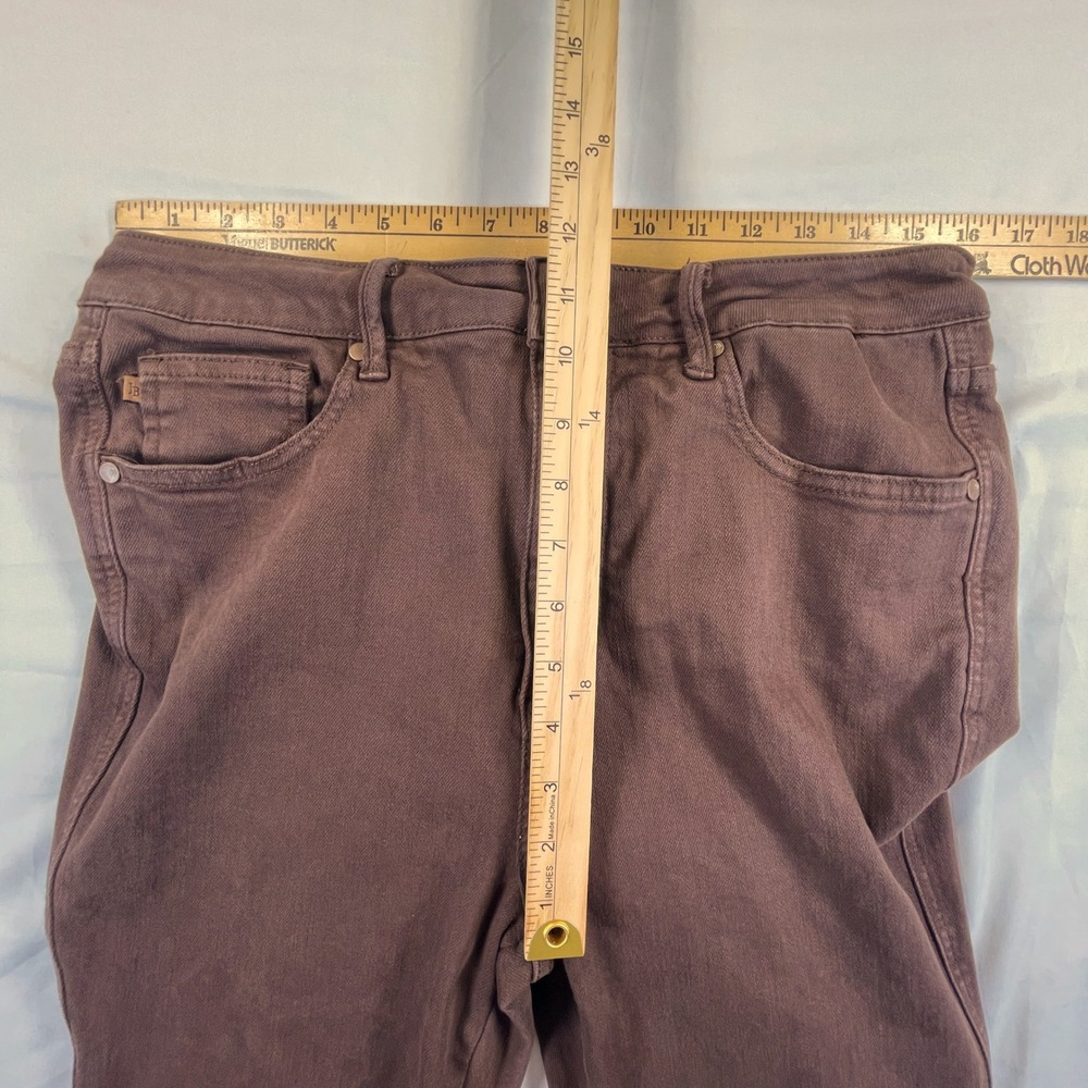 Judy Blue Garment Dyed Raw Hem Flare 13/31 Brown High Rise Stretch Jeans - Picture 6 of 12